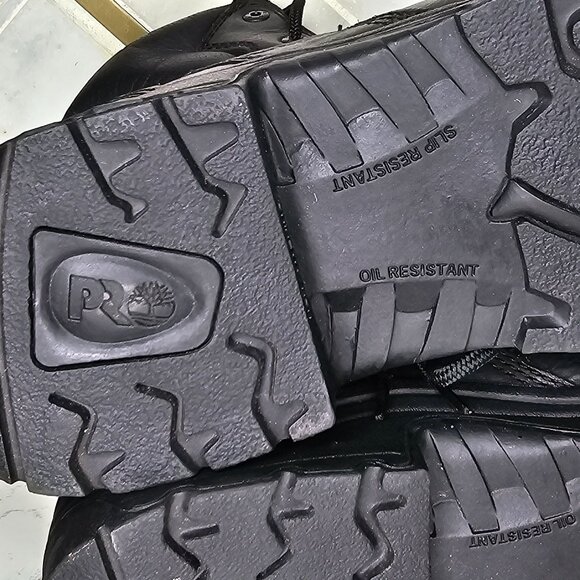 Timberland PRO Series Mens Black Leather Safety Work Boots Oil & Slip Resistant - Picture 5 of 12